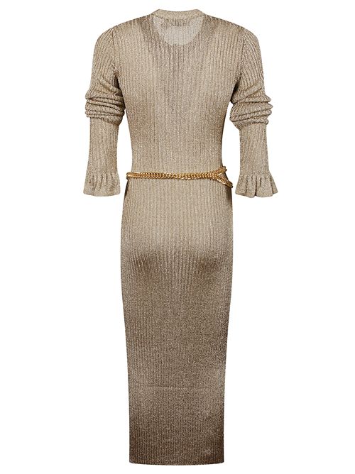 Abito midi in maglia a coste SELF PORTRAIT | SC25011MGOLD